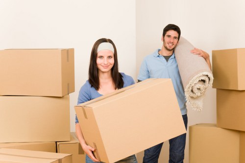 Packing and loading a removal truck